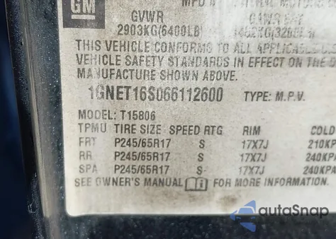 2006 Chevrolet Trailblazer Ext Ls z USA, uszkodzony, nr VIN 1GNET16S066112600